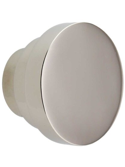 Stepped Round Knob - 1 1/2 inch Diameter in Polished Nickel.